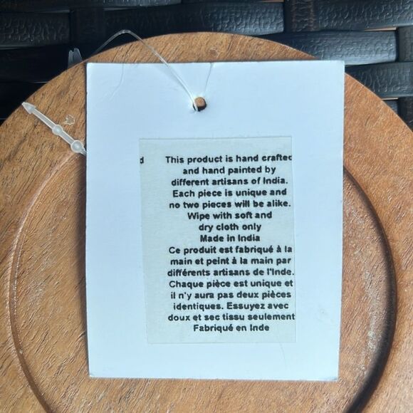 Blue and White Checkered Mug with Wooden Coaster - Picture 10 of 11